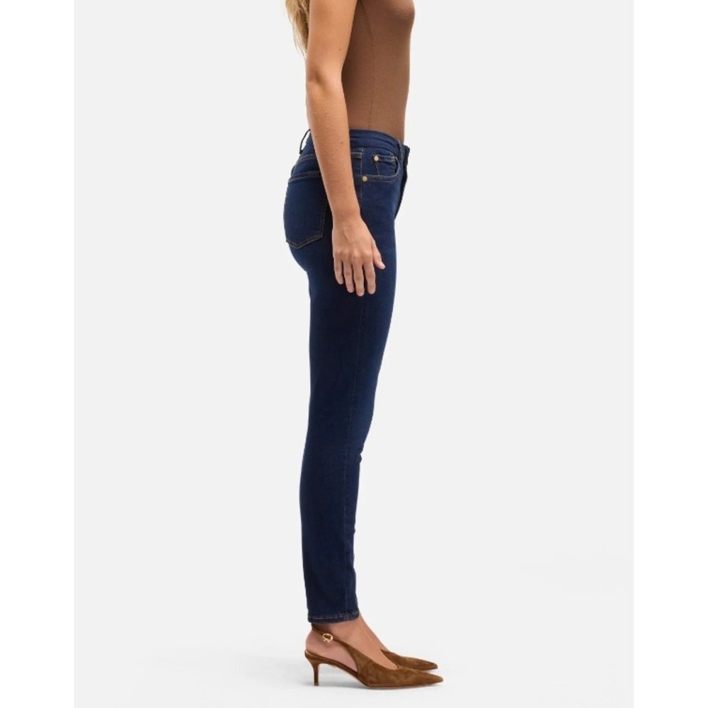 7 For All Mankind‎ The Skinny Jeans Stretch Dark Wash Denim Blue Size 25
